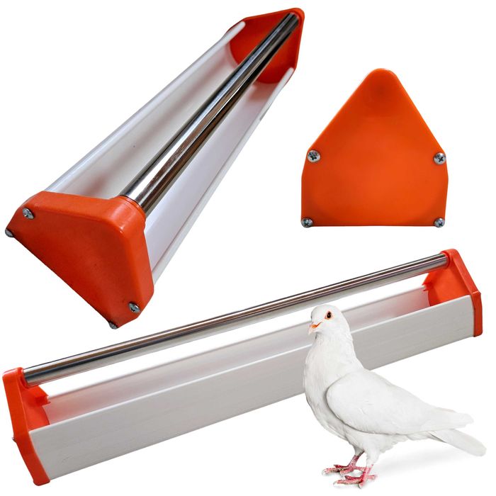 Karmnik dla gołębi drobiu z wałkiem obrotowym 150 cm