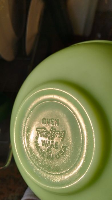 Conjunto 2 Taças Vintage Fire-King Jadeite (Anos 40/50) – EUA