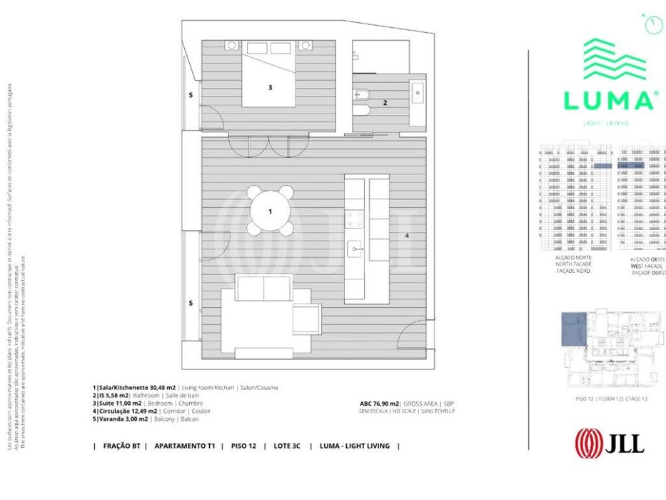 Apartamento T1 com estacionamento, no Luma, Lumiar, Lisboa