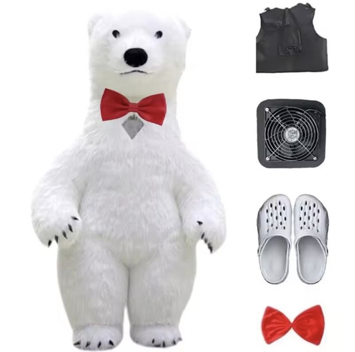 Надувний костюм Ведмідь 1.9 м Пневмокостюм Ростова фігура з  акумулят.