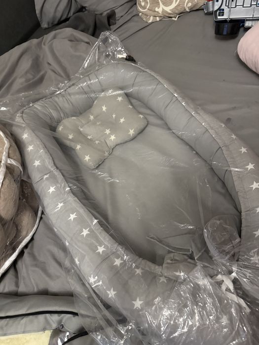 Дитячий бортик /косичка/утеплений чохол в коляску /кокон