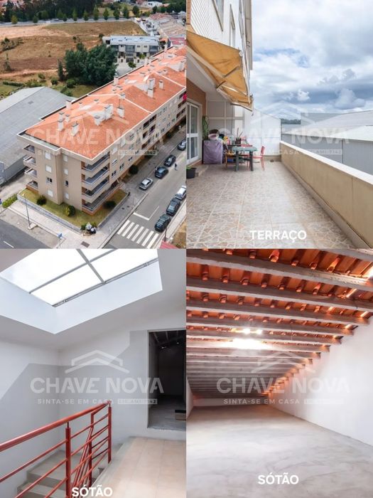 Apartamento T3 no centro de Santa Maria da Feira, com Terraço, Garagem Fechada e Sótão