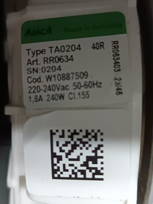 Motor Inverter Secador Roupa Indesit