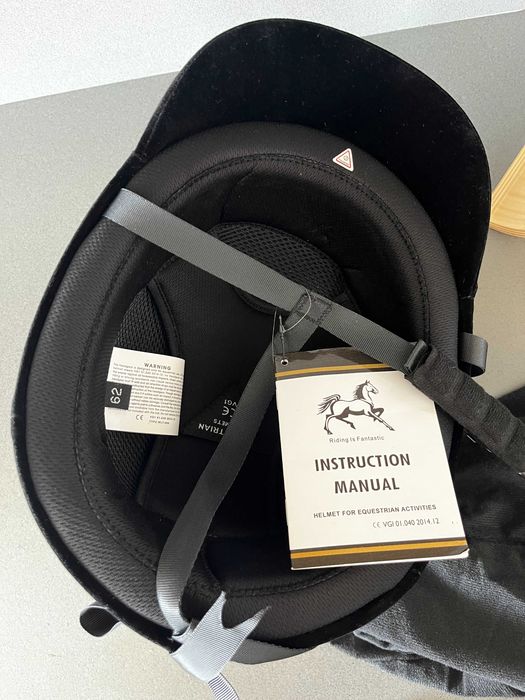 Kask jeździecki do jazdy konnej Locle rozmiar 62 czyli 60cm nowy