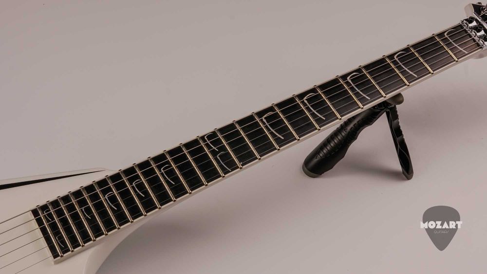 EDWARDS E-ALEXI SCYTHE Alexi Laiho Signature - White with Black Pin Stripe - Made in Japan