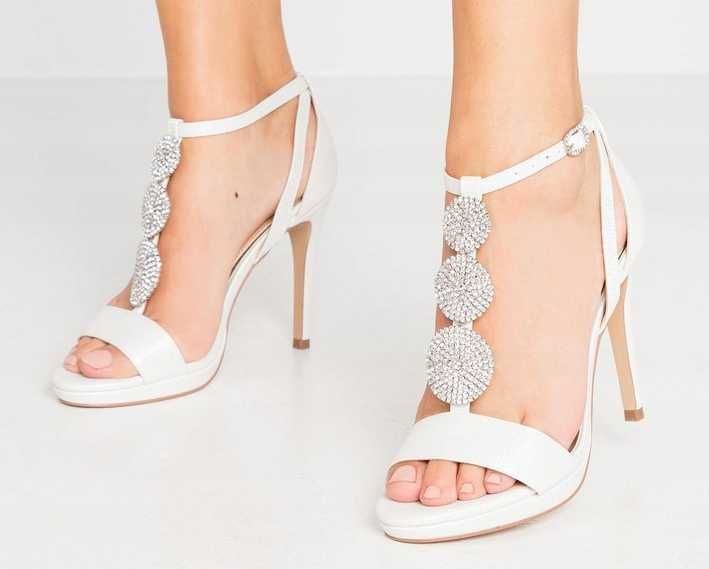 NOWE Sandały na szpilce 11 cm Wallis ASOS rozmiar 39 UK6 komunia ślub