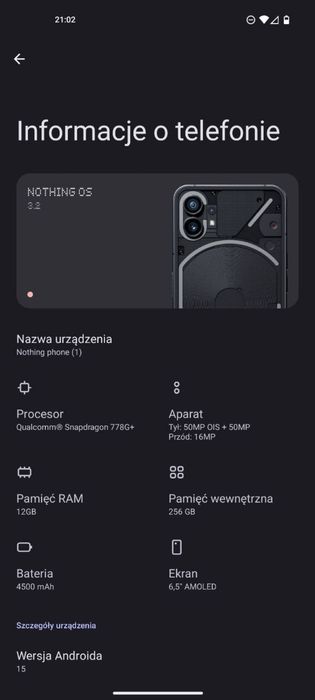 Nothing phone 1/256Gb/12ram