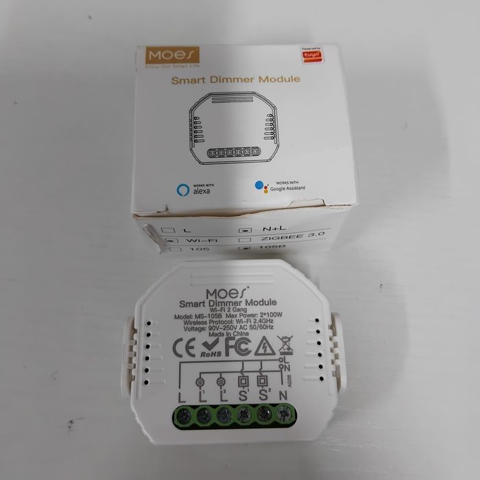 Розумний димер Moes Smart Dimmer Madule tuya ZigBee 2 Gang MS-105BZ