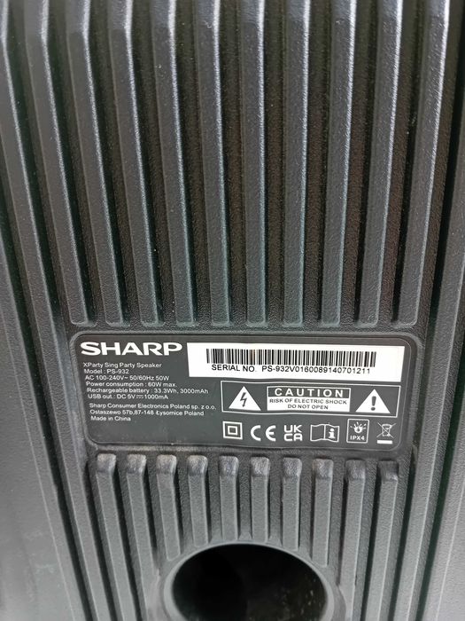 GŁOŚNIK SHARP PS-932 Lombard Nowe Miasto Lubawskie