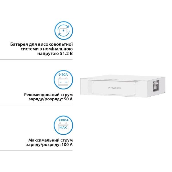 АКБ Dyness STACK LiFePO4 S51100 51.2V 100Ah високовольтний
