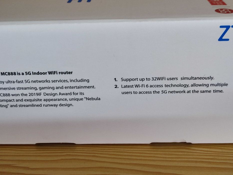 ZTE 5G MC888 Router SIM Wi-Fi 6.Roteador