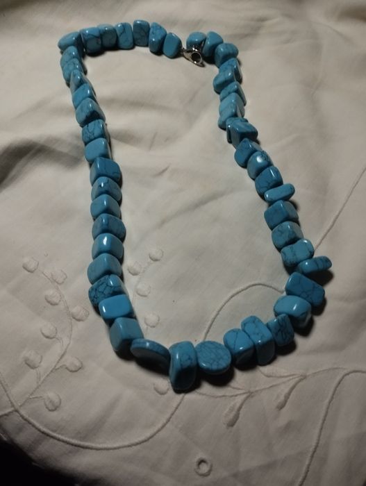 Бирюзовое колье "Елизавета", 45 см, ручная работа, из Германии