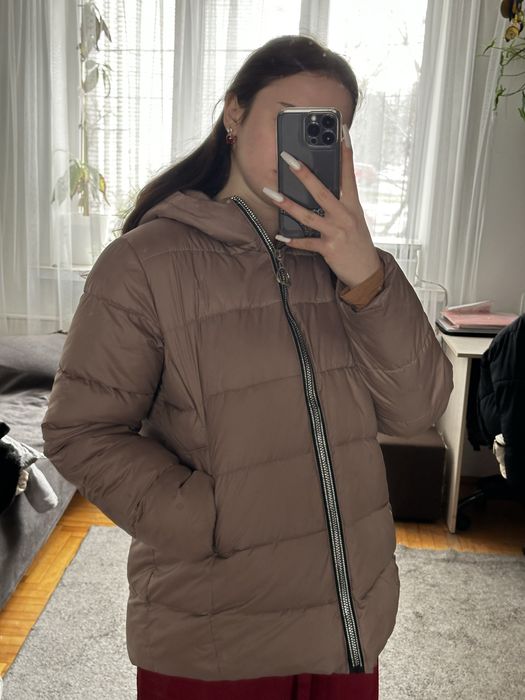 Пуховик Пудровий дуже теплий. курточка