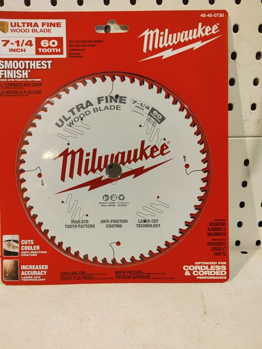 Milwaukee 48-40-0730 184/16 60Т пиляльний диск по дереву Оригінал США