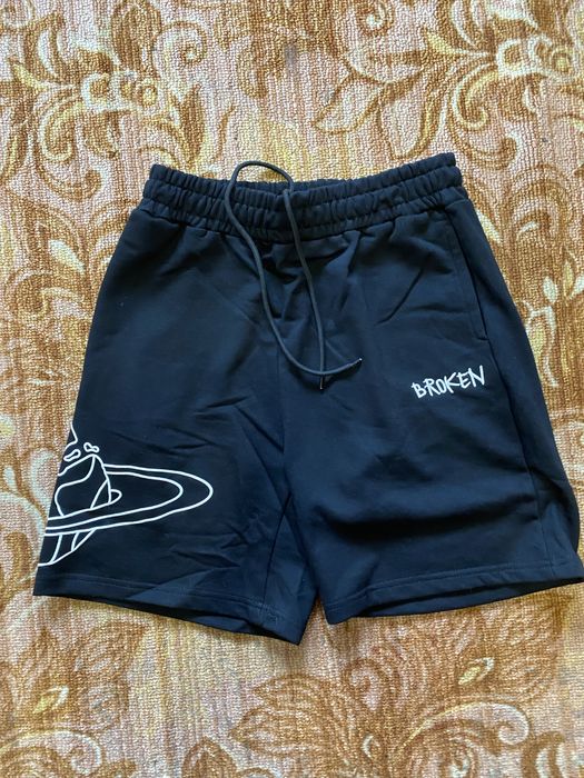 Топові шорти Broken Planet (стиль Vivienne Westwood) | Чорні, Y2K