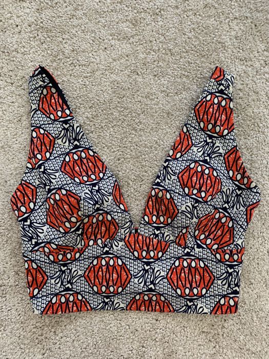 Crop top com padrão ZARA