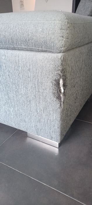 Sofá de Canto Moderno em Tecido Cinzento-Escuro