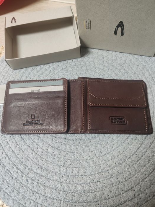 Carteira homem Camel com porta moedas