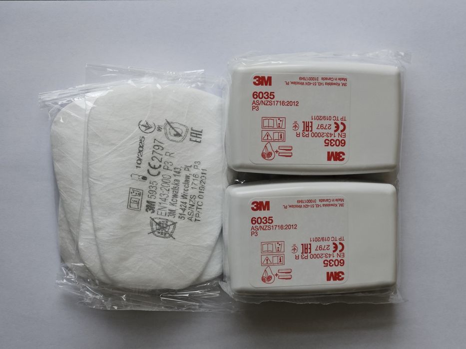 3M 6035 P3 3M 5935 P3 filtry przeciwpyłowe cząstek stałych ze złączem bagnetowym filtropochłaniacze wkłady filtrujące nowe