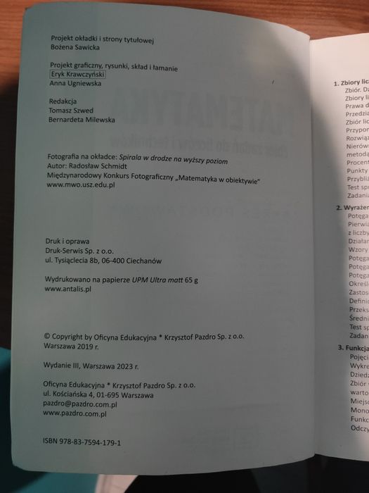 Podręcznik do Matematyki 1