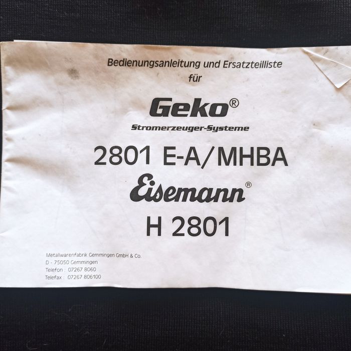 Генератор Geko Eisemann