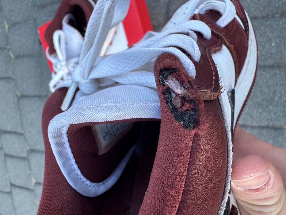 BUTY Air Jordan 1 Low Bordeaux • Oryginał • Rozm 36,5 EUR• Uszkodzone