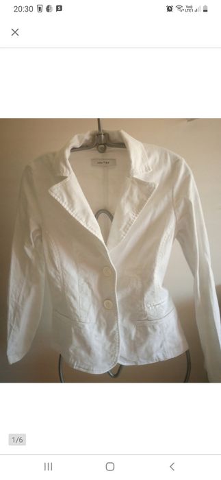 Zara biała marynarka