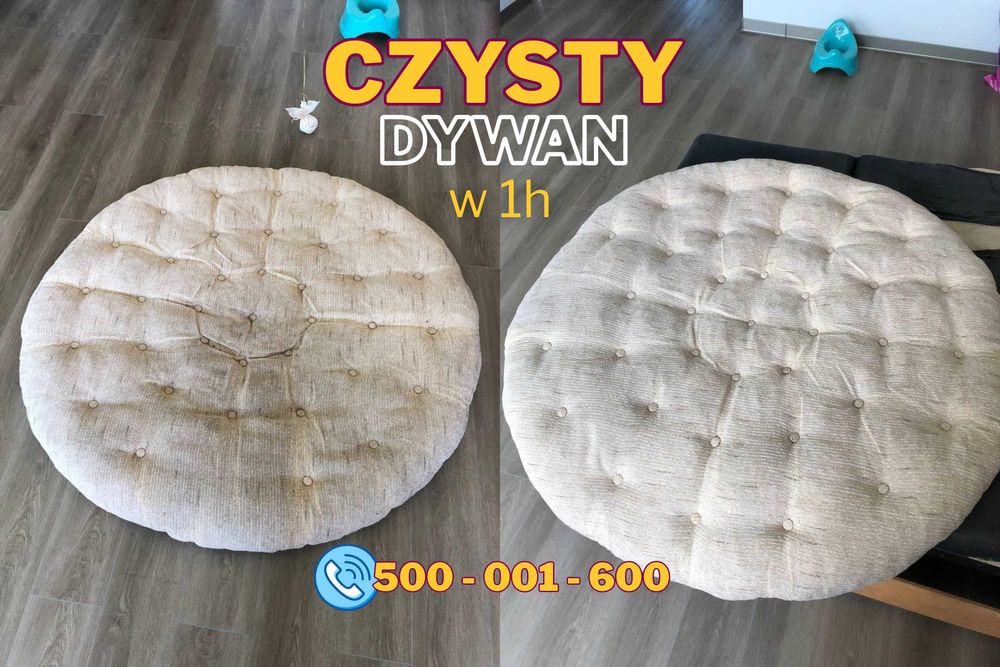 Czyszczenie Pranie Tapicerki meblowej Dywanów Wykładzin -Dojazd gratis