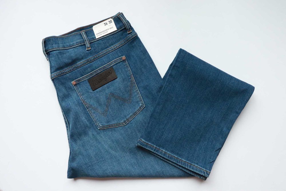 WRANGLER GREENSBORO 803 W36 L30 męskie spodnie jeansy regular straight nowe cena w sklepie 399zł okazja