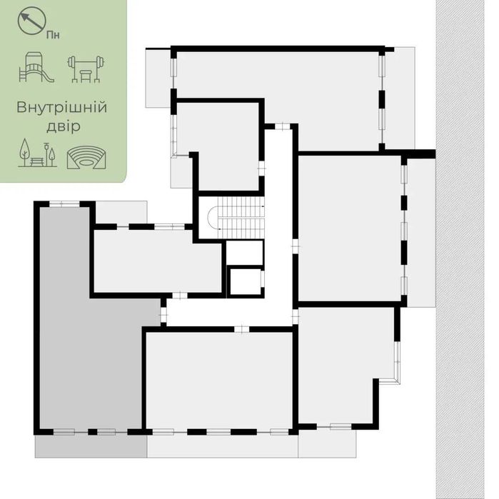 2-кімнатна квартира 81,6 м² з ремонтом в Ужгороді ｜ ЖК PARKLAND ｜ Новий район ｜ Від забудовника ｜ Без комісії - PL 12.54