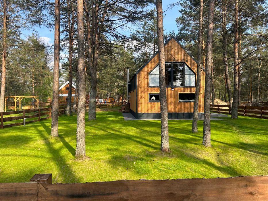 Domki nowoczesna stodoła nad jeziorem, Borsk, Kaszuby, Balia kąpielowa