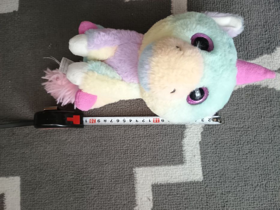 Maskotka jednorożec brokatowe oczy