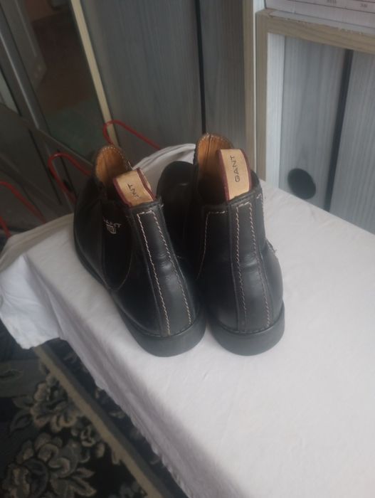 Botki czarne 41 firmy Gant skórzane