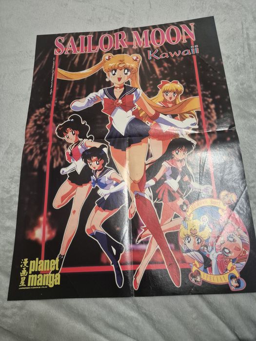 Plakat Magazynu Kawaii Sailor Moon, stan idealny, rok wydania 2000