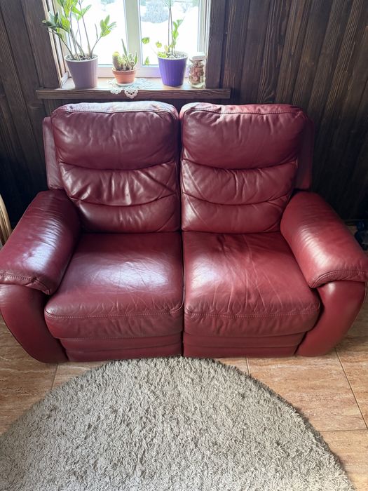 Диван реклайнер  шкіряний