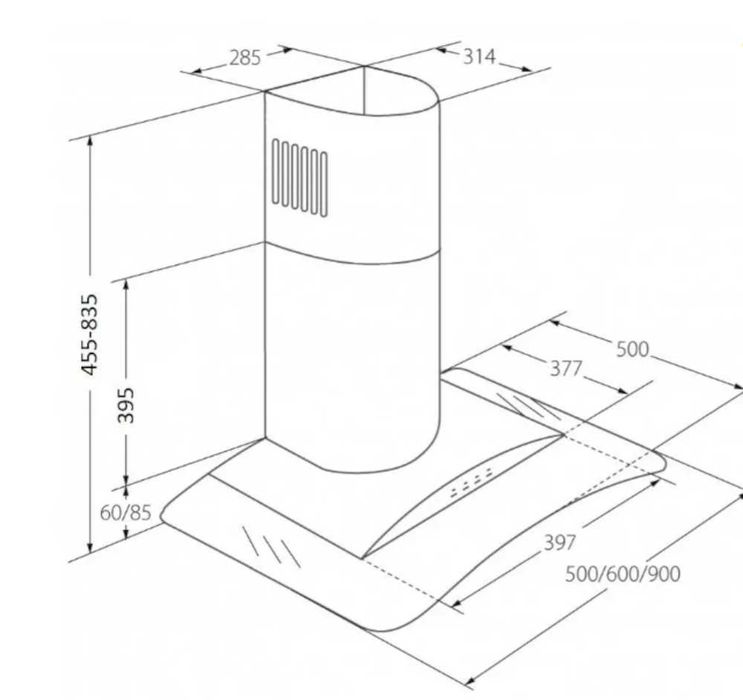 Okap kuchenny, pochłaniacz kuchenny, AKPO WK-4 Largo Eco.