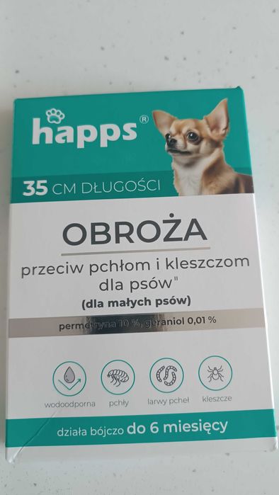 Happs Obroża dla psów przeciw pchłom i kleszczom dla małych psów