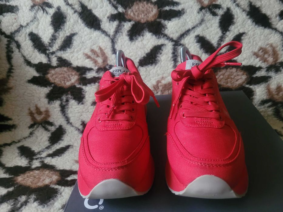 Super lekkie sneakersy na platformie Replay Penny wkł.24,5cm superstan