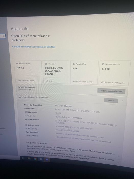 Setup gaming - Otimo desempenho498097901305210884