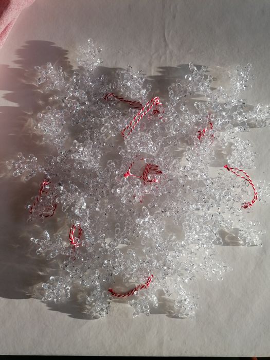 Conjunto de Estrelas de Natal em acrílico transparente