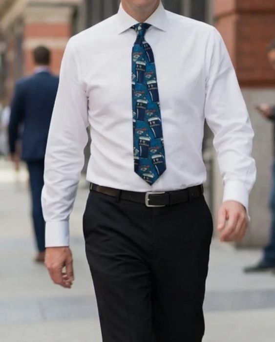 Чоловіча шовкова краватка в принт кухлів пива Guinness