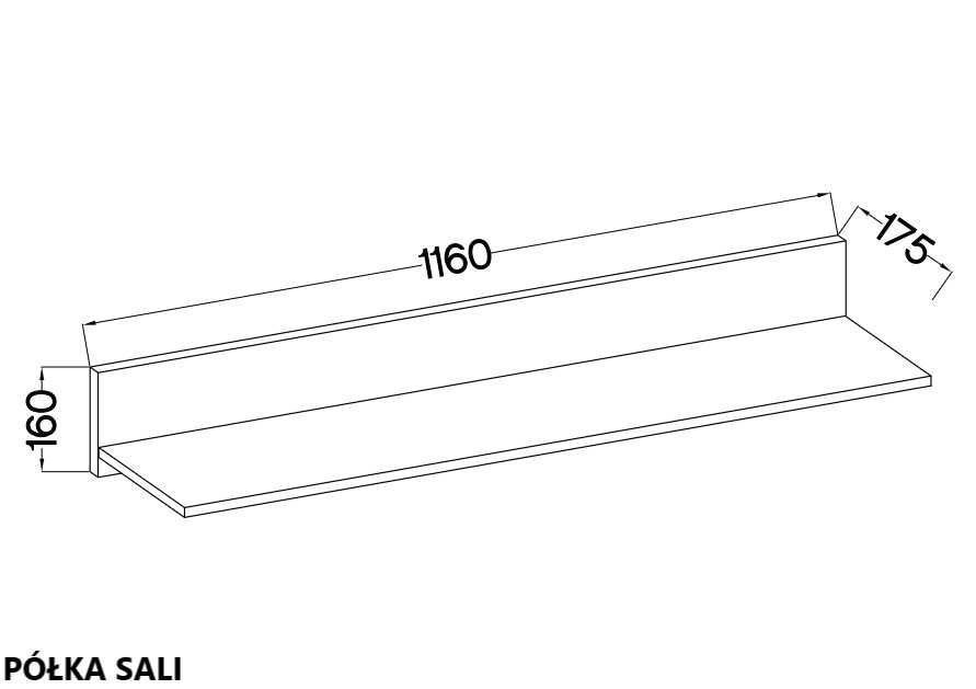 NOWOŚĆ Meblościanka SALI MDF do salonu