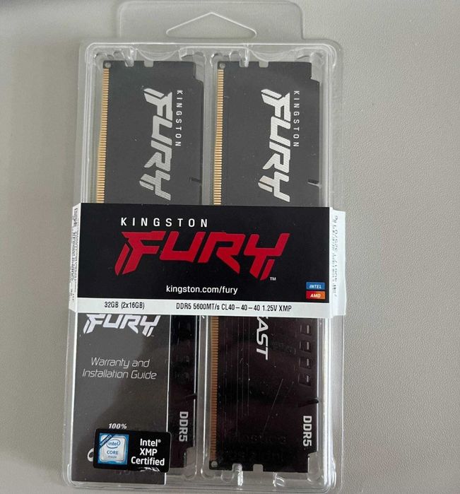 Kingston  32 GB (2x16GB) DDR5 5600 MHz новая