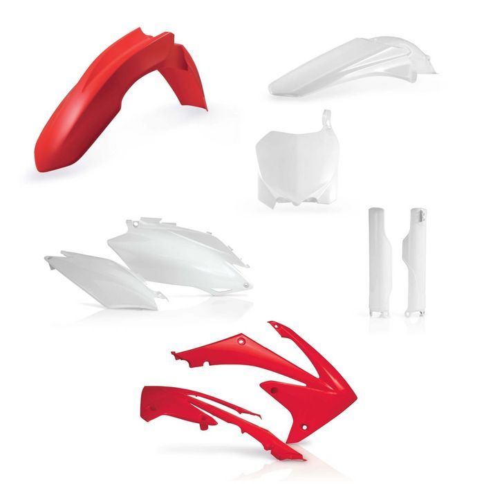kit plasticos full acerbis vermelho / branco honda crf 250 / 450