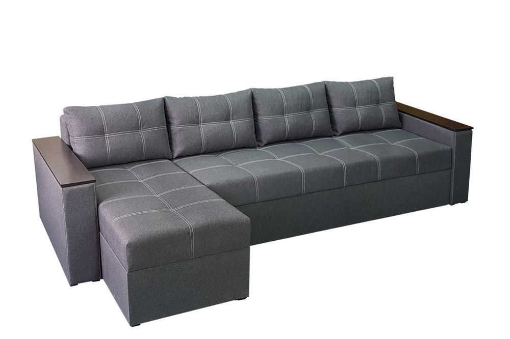 Диван угловой Бостон Люкс , евркнижка с нишами в подлокотниках .Акция