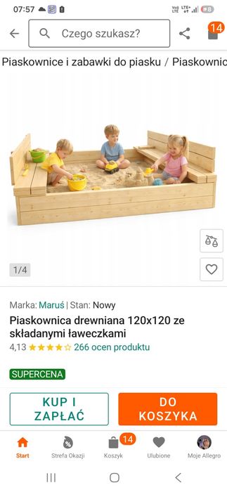 Piaskownica drewniana