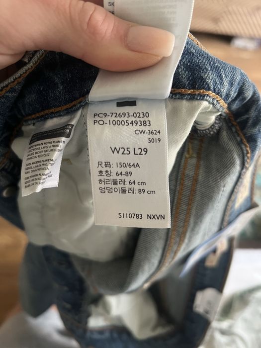 Жіночі сині джинси Ribcage Straight Ankle 25 р