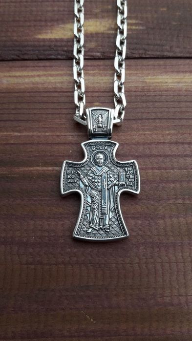 Срібний хрестик кулон ладанка серебряная  срібло серебро крестик 925