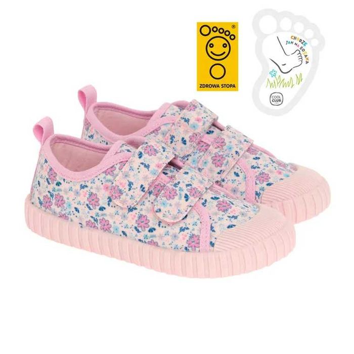 Cool Club, 24 Trampki dziewczęce, różowe, Zdrowa Stopa, Barefoot