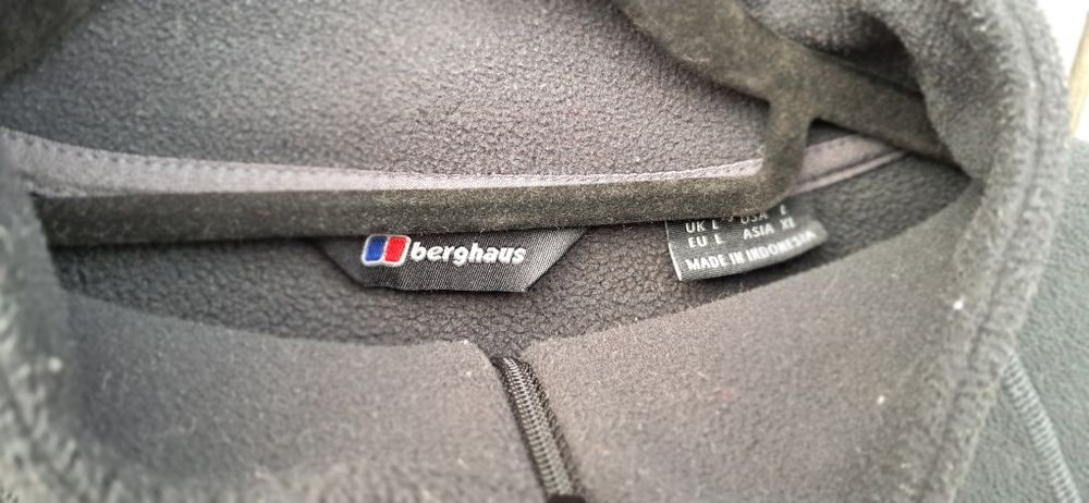 Męska Bluza Berghaus w rozmiarze L. Bluza polar grafit szara